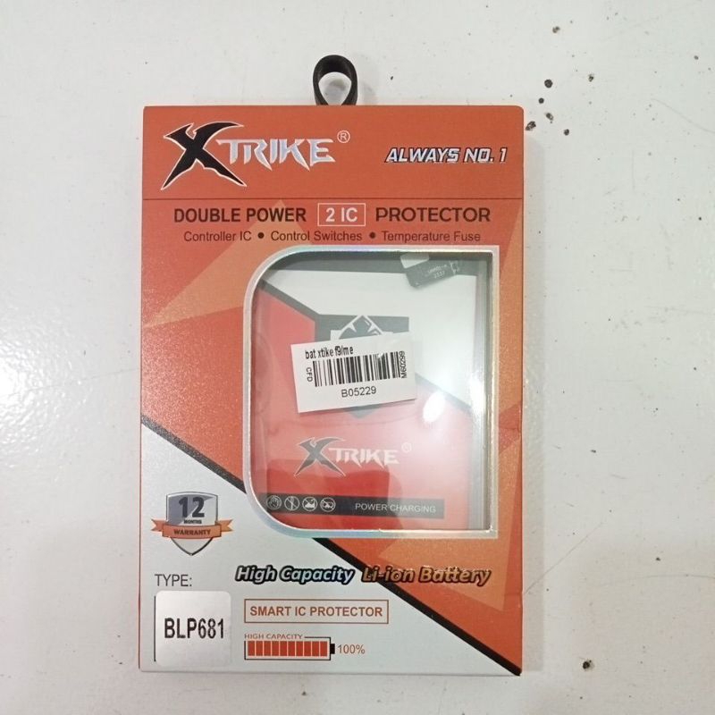 BATERAI OPPO F9 / BLP681 DOUBLE POWER XTRIKE