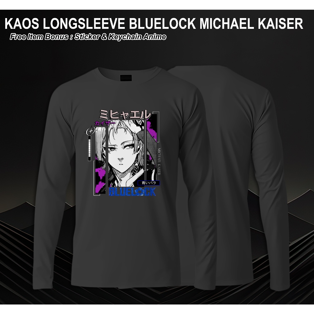 Kaos Anime Longsleeve Bluelock Michael Kaiser Streetwear - Ashura