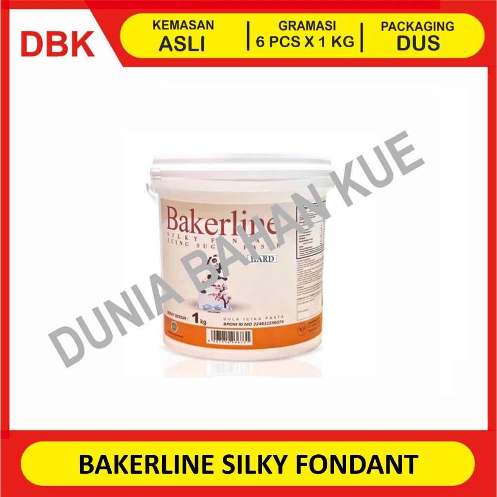 

(1 DUS 6 PCS) BAKERLINE SILKY FONDANT HARD 1 KG