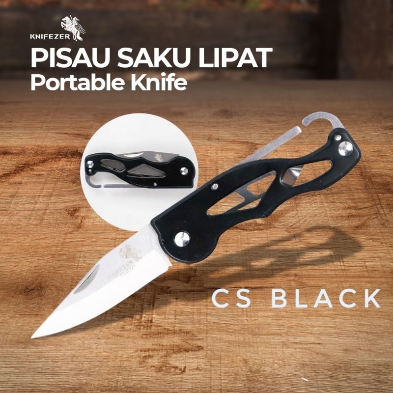 Pisau Saku Lipat Camping Knife 440C 58HRC