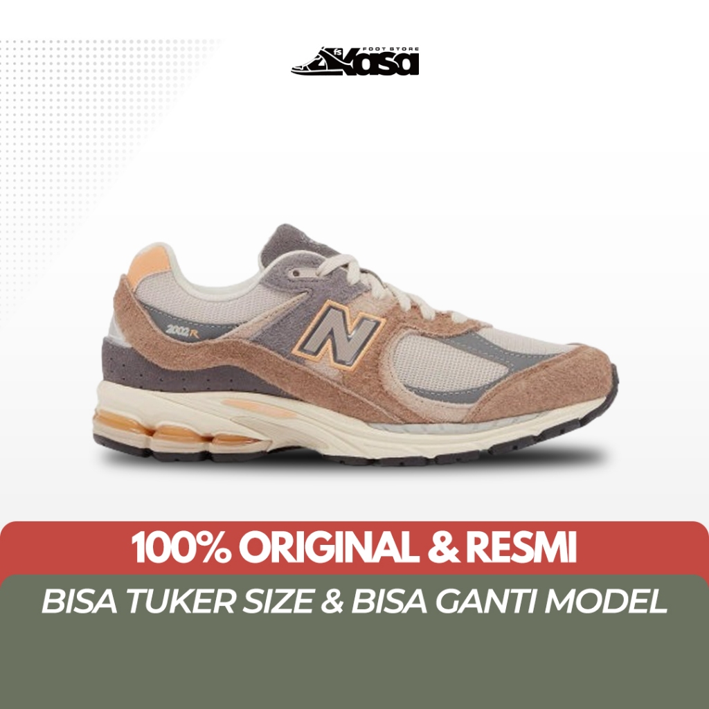 Sepatu Sneakers Pria NB 2002R 2002 R Brown Mushroom