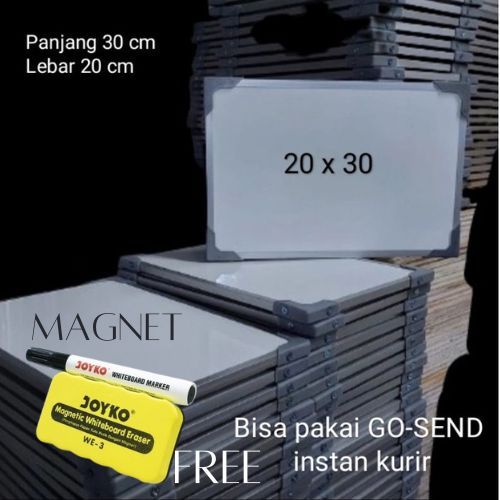 

Papan Tulis 20X 30cm Magnet free penghapus dan spidol