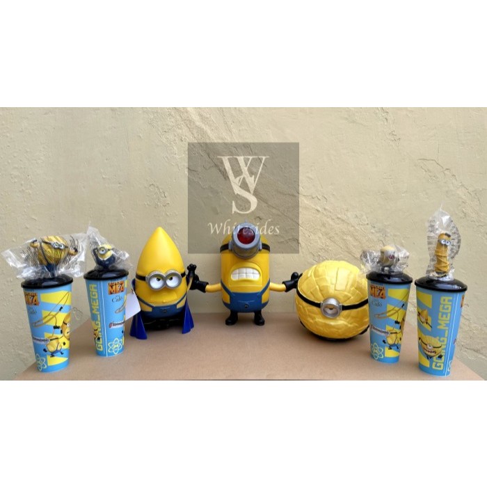 XXI Tumbler Bucket Popcorn Despicable Me 4 3 2 Minions Minion Mega Mel Jerry Gus Topper Botol Minum 