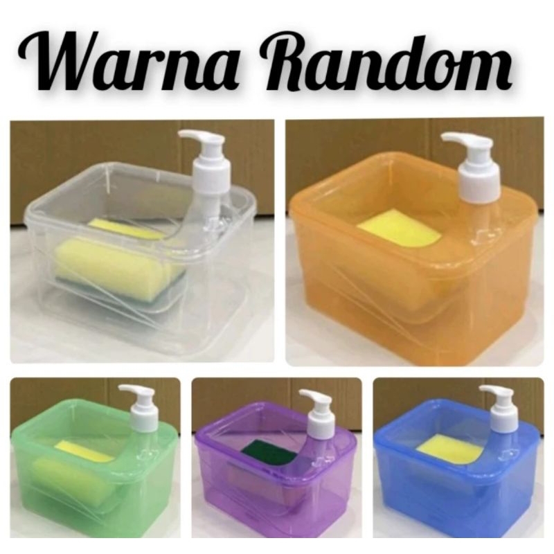 Tempat sabun/dispenser sabun cuci piring free spon cuci piring