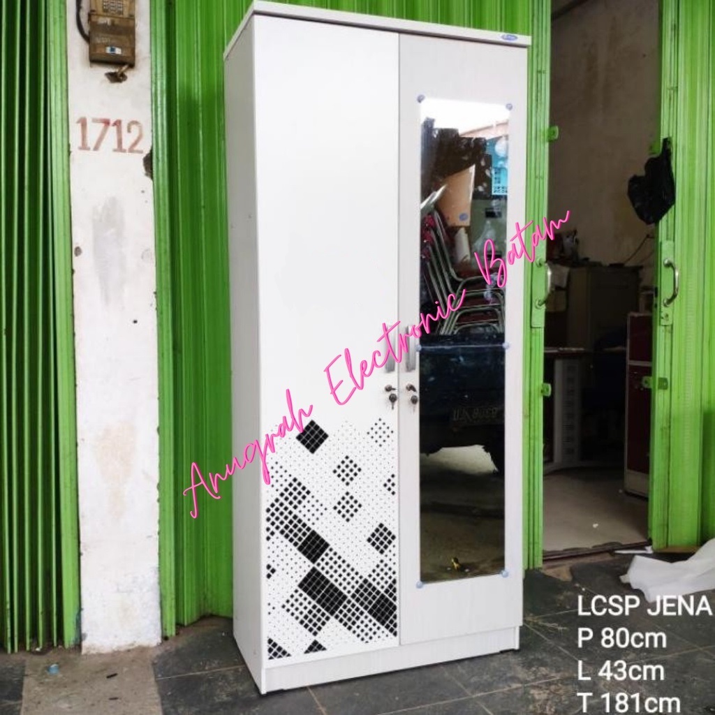 Lemari Pakaian Kayu 2 pintu Minimalis Olympic Gstar LCSP Jena BATAM