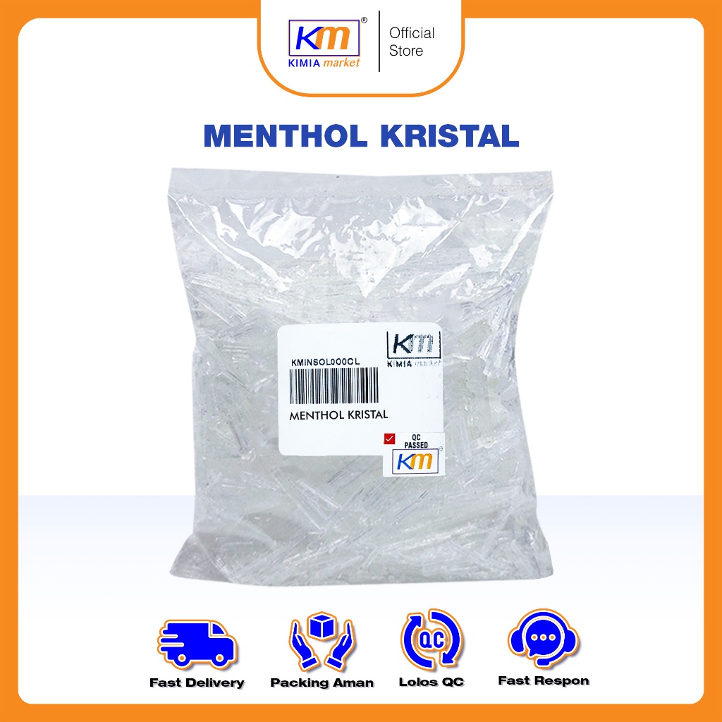 

Menthol kristal 100gr / Bibit Menthol / Cooling Agent ukuran 100gr / Mentol Kristal Makanan / Menthol Crystal Food Grade