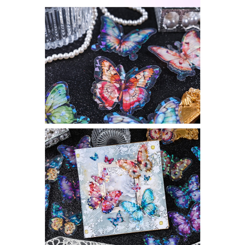 

Stiker Kupu Kupu Hologram Butterfly Sticker Pack Stiker Pack Kupu Kupu Glitter Import