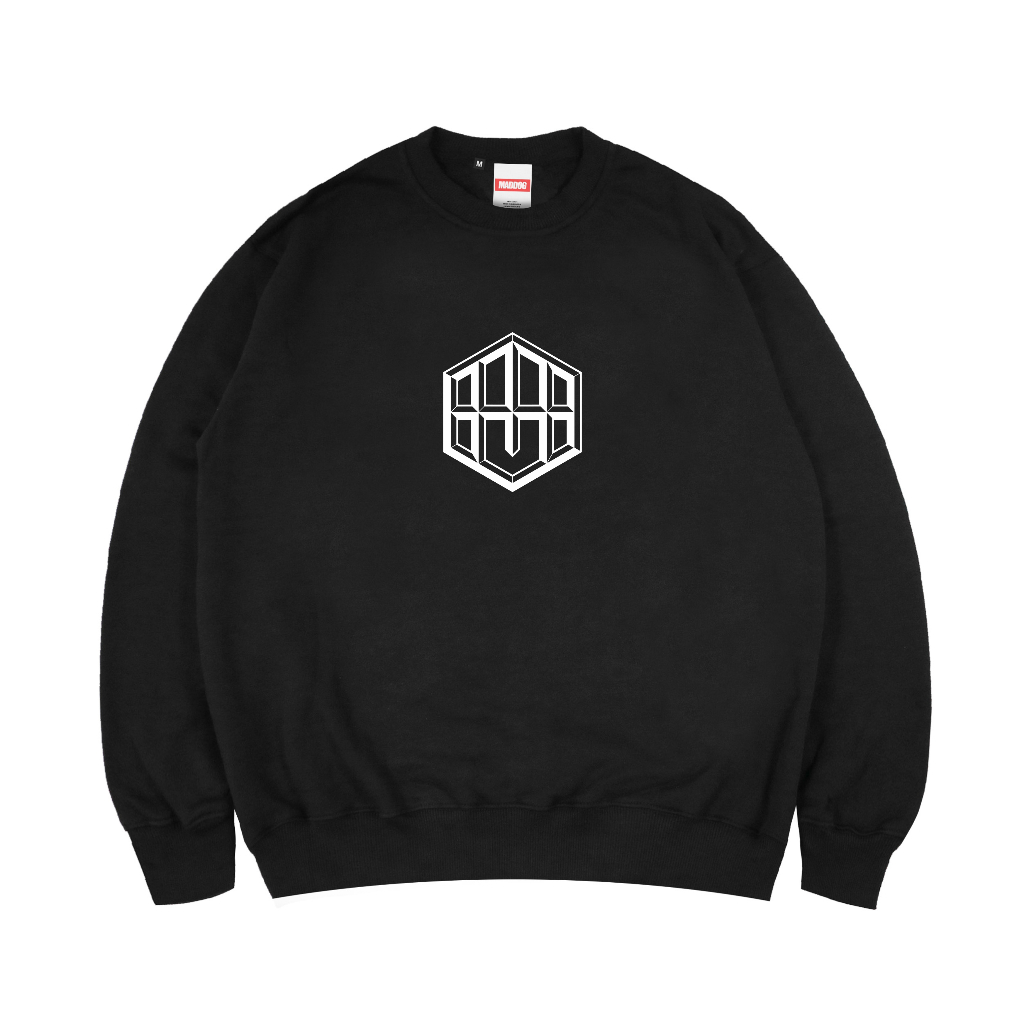 Maddog Infected - Crewneck - HEXALOGO CN BLACK | Sweater Pria Wanita Unisex Hitam Distro Official Ma
