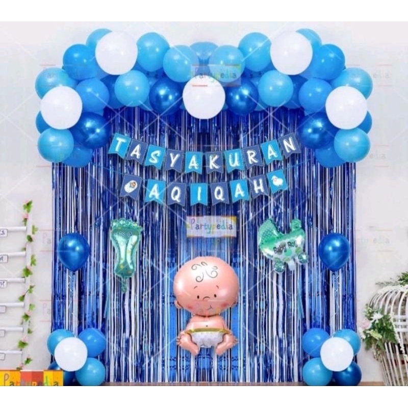 (2PCS TIRAI) Paket Dekorasi Aqiqah Bayi Laki laki /Anak Cowok /Dekorasi Aqiqah Bayi Perempuan/Anak C