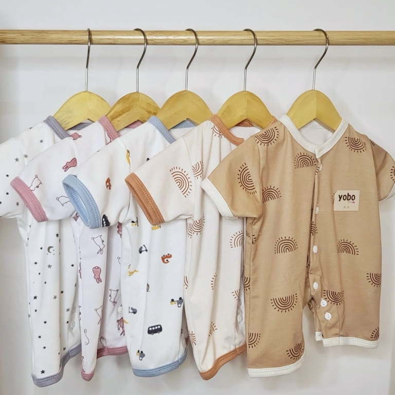 KODE M65Y YOBO Baby Jumper Newborn Onesie  Baju Bayi Jumper Romper JUMPER SEGIEMPAT