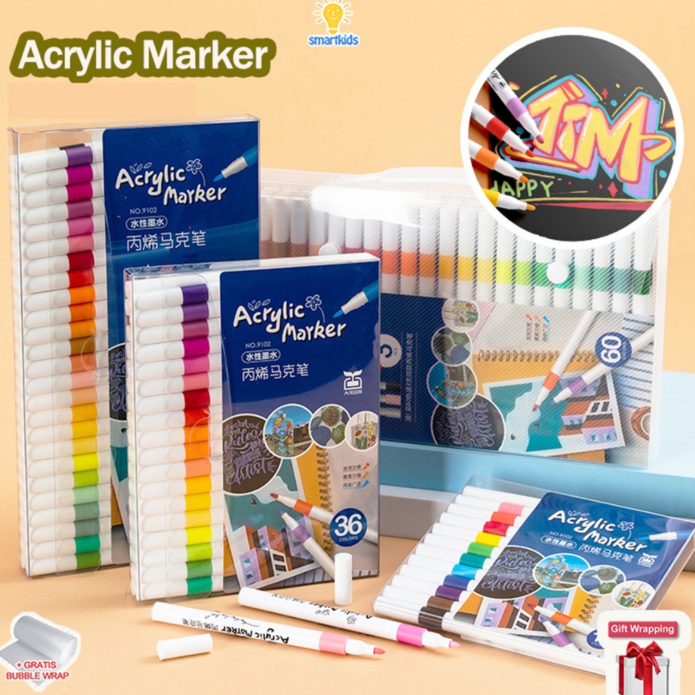 

Pen Akrilik Marker Warna Cepat Kering Tahan Air Spidol Acrylic Painter Menggambar Kreativitas Seni Edukasi Anak j J7E8