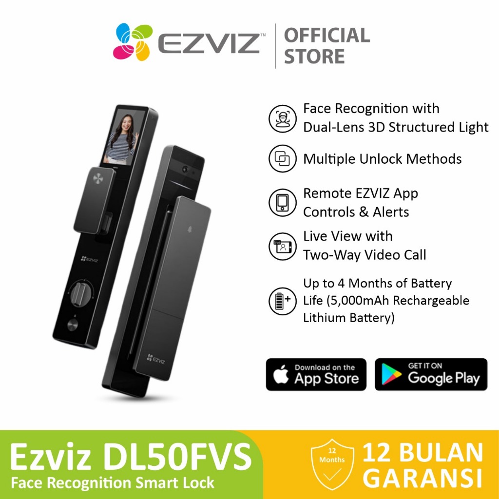 Ezviz DL50FVS Face ID Recognition Smart Security Door Lock