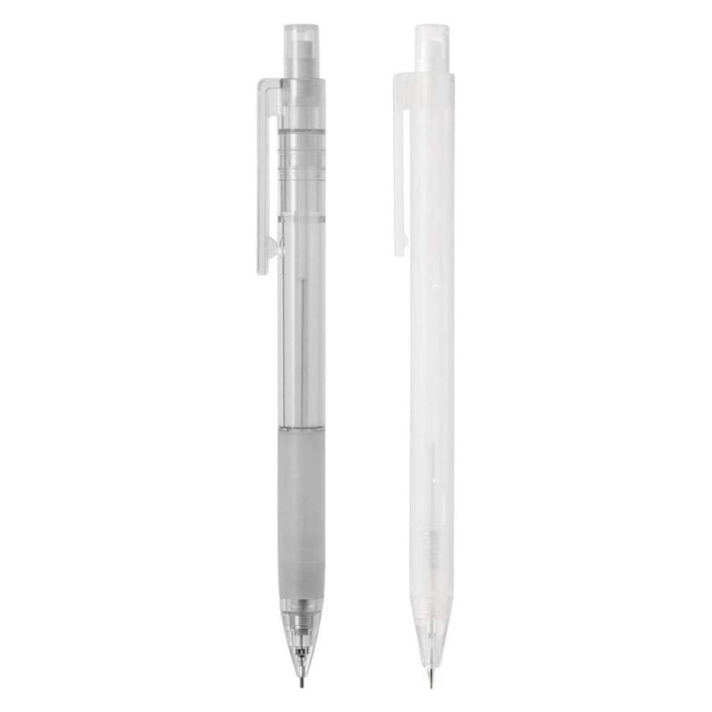 

Muji Mechanical Pencil Transparent 5mm Rubber Grip Pensil Mekanik Original Japan k A4R5