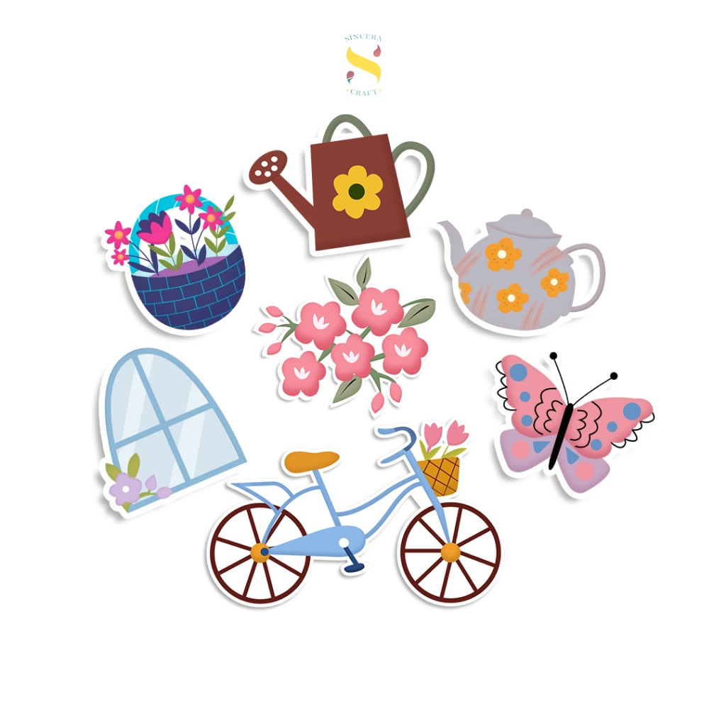 

Stiker Lucu Aesthetic Spring | Sticker Deco Bullet Journal | Aesthetic Sticker Anti Air