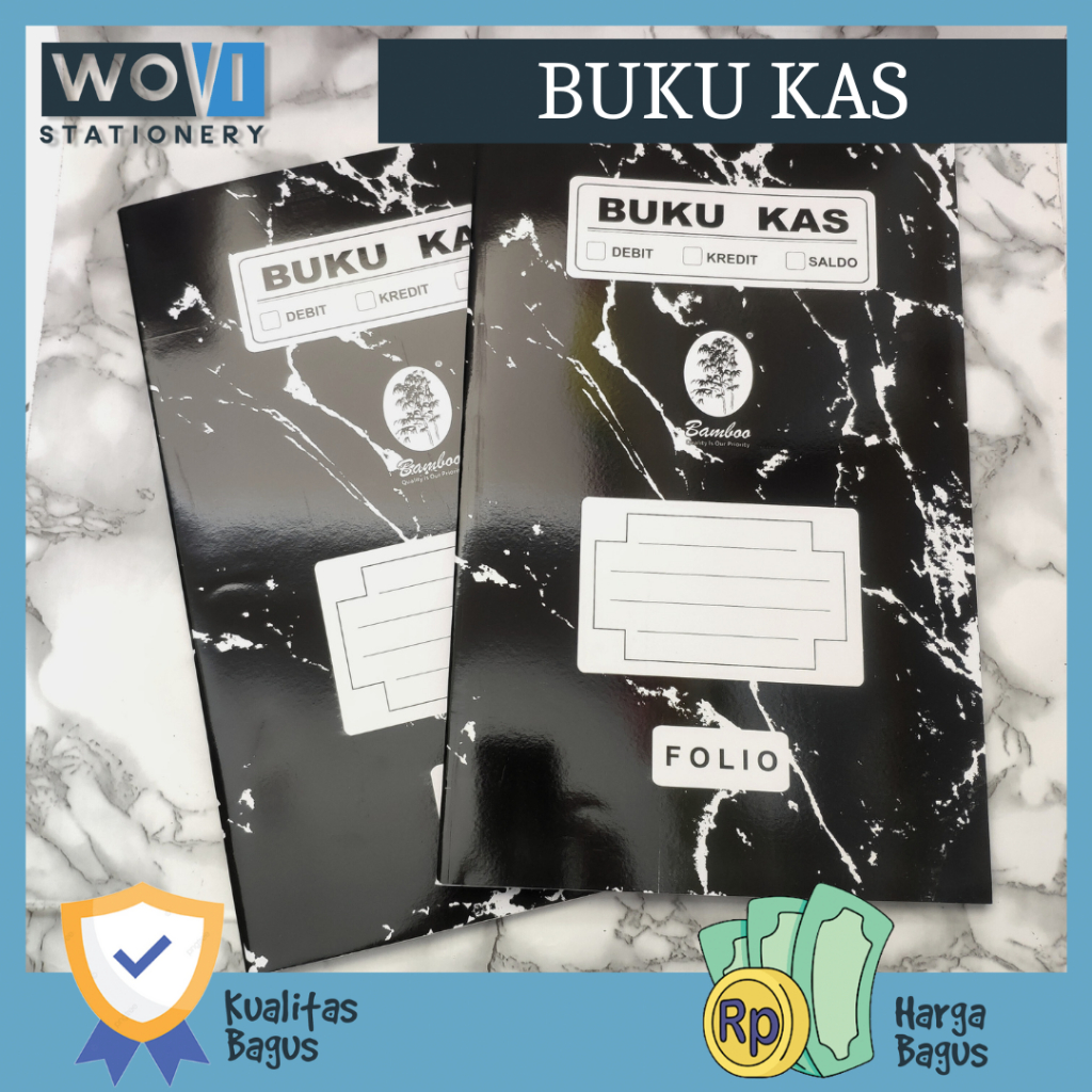 

[WOVI STATIONERY] Bamboo Buku Kas Folio 58 / Buku Keuangan / Buku Pembukuan [PCS]