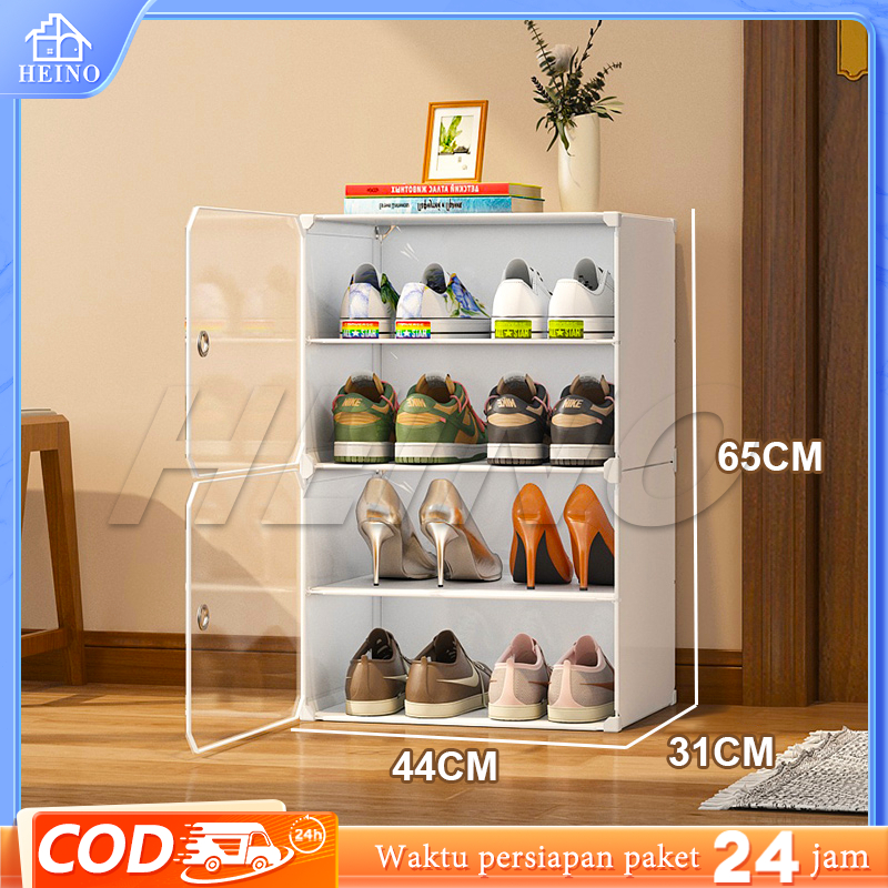 H1- Heino Lemari Rak Sepatu Tertutup Susun Rak Sepatu Tertutup Rak Sepatu Kotak Sepatu Tempat