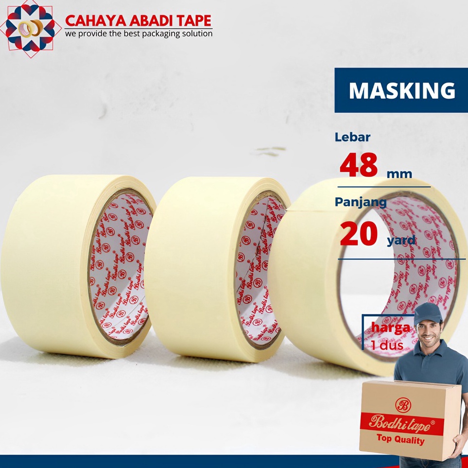

LAKBAN KERTASMASKING BODHI 2448 MM X 2 YARD PER DUS y Z7B2