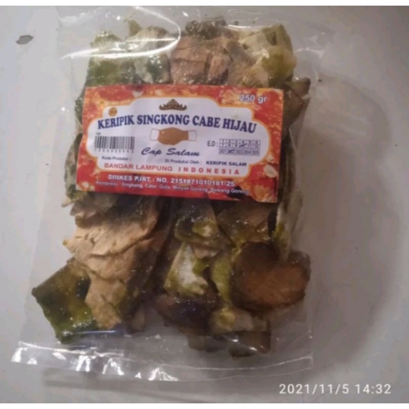 

Keripik Singkong Aneka Sari Rasa Cabe Ijo Netto 250 Gram