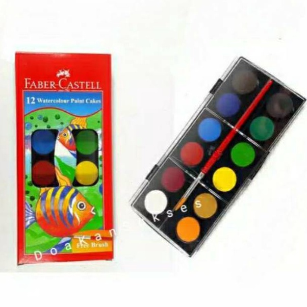 

Watercolour Paint Cake Cat Air 12 Warna f I6M9