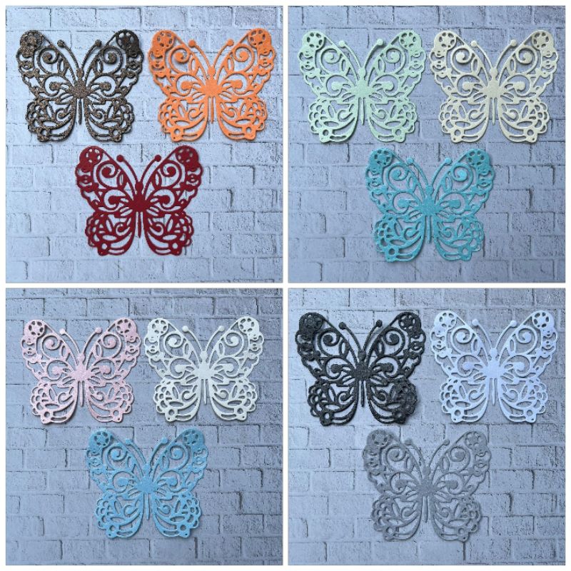 

(3pcs) Die cut butterfly, dekorasi scrapbook