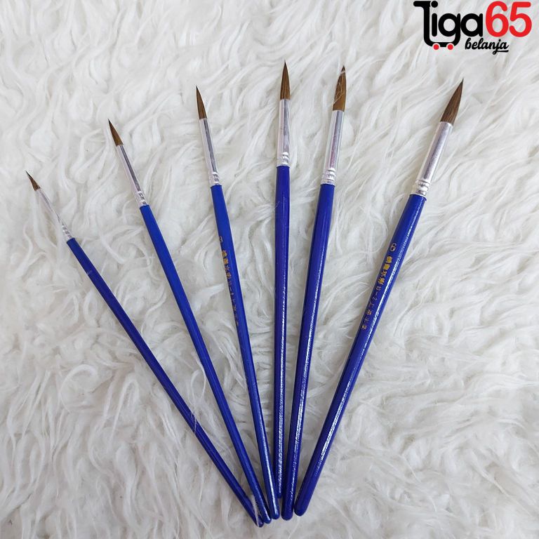 

365 Kuas Lukis Paint Brush Pipih Flat Bulat Round B5 Kuas B5 i Y3W7