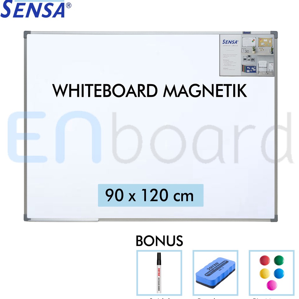 

Papan Tulis Whiteboard White Board Gantung Magnet Single Face Sensa 9 x 12 cm s F1H6