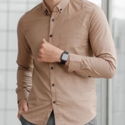 Promo PROMO COD Kemeja Pria Lengan Panjang Warna Coksu Kemeja Polos Pria Oxford Oxport Kemeja Baju L