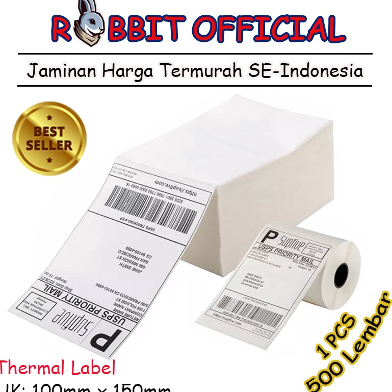 

LABEL THERMAL UKURAN A6 1 x 15 KERTAS STICKER BARCODE 1x15mm Isi 5 PCS y J5R8