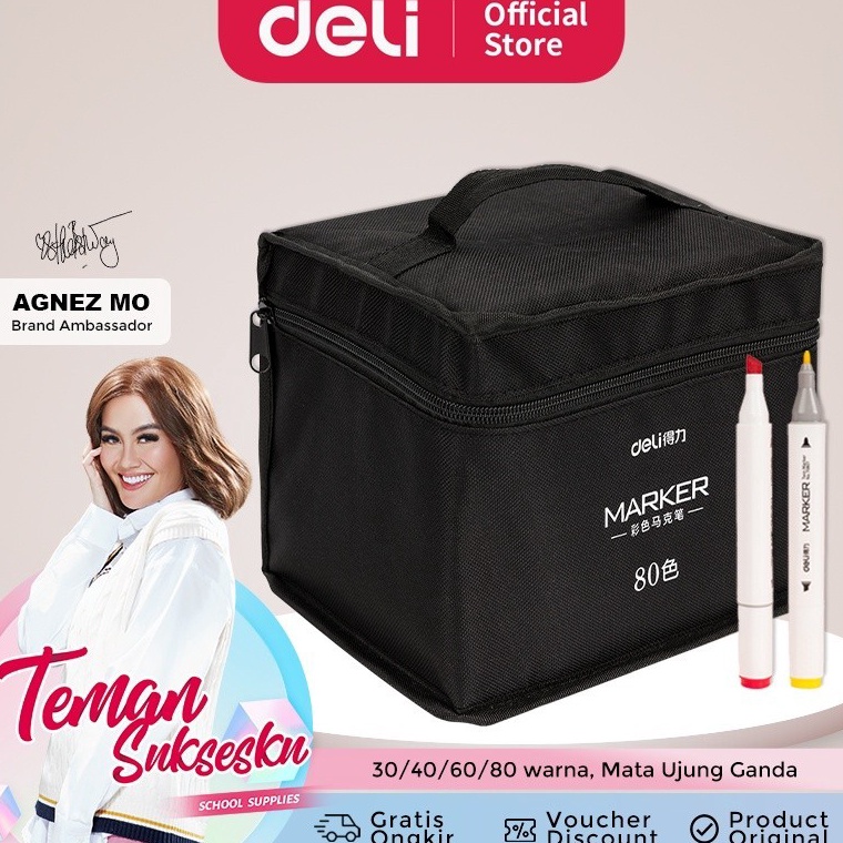 

Deli Color Marker With Bag Spidol Warna Dengan Tas 3468 Warna 787 l H4L8