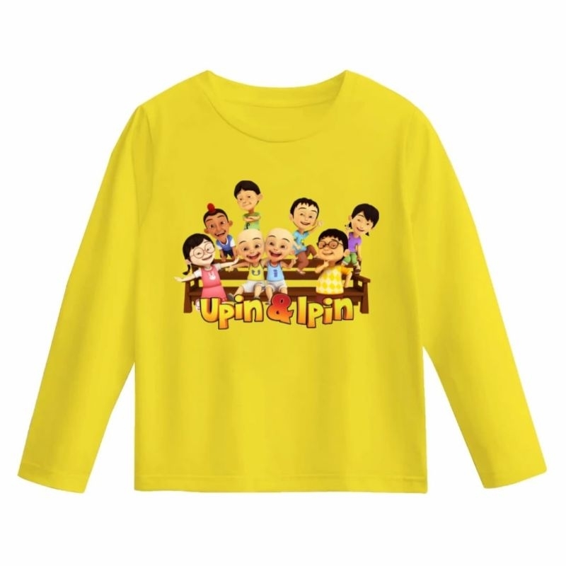 baju lengan panjang anak cewek-cowok gambar upin ipin rame