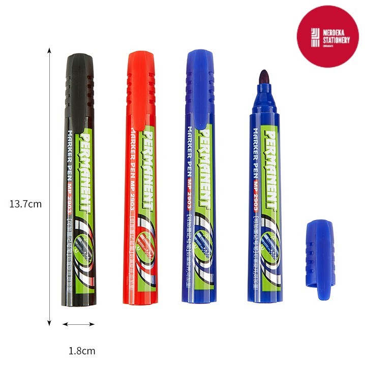 

Spidol/Sepidol/Marker Permanen/Permanent Murah BAOKE MP 2903A Warna HITAM/BIRU/MERAH