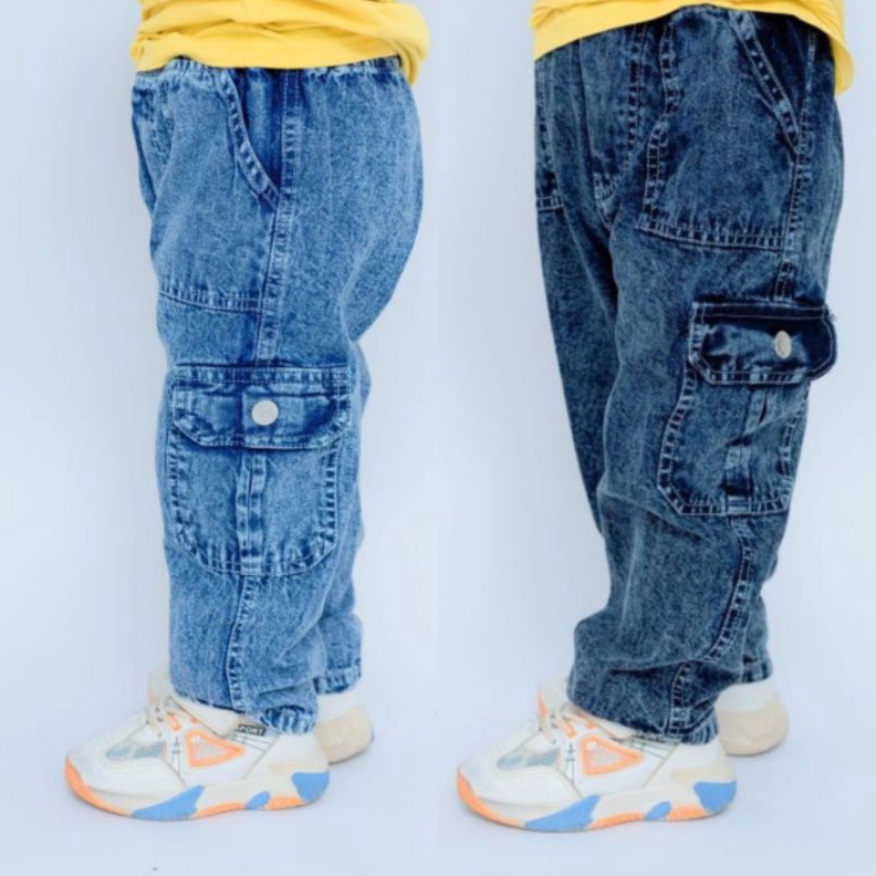 KODE R96C PROMO  celana panjang anak cargo jeans usia 28 tahun