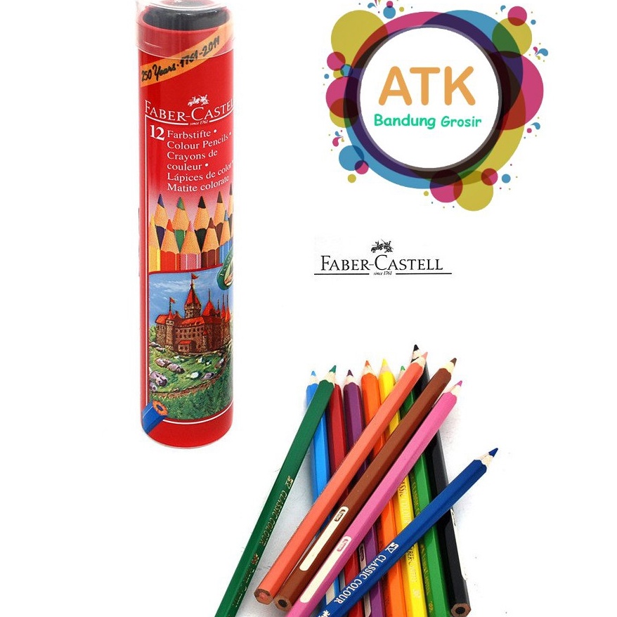 

Pensil Warna Faber Castell 12 L Classic Tin Round 115826 Kaleng Bulat t I8K3