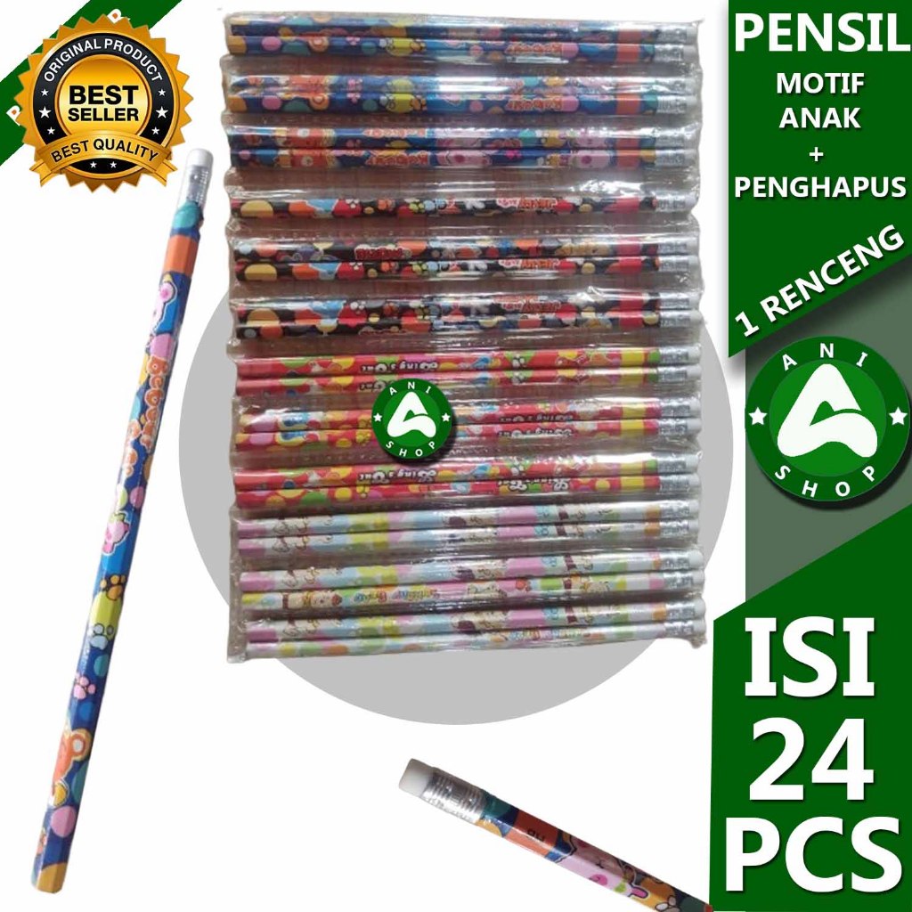 

PENSIL RENCENG PLUS PENGHAPUS 1 LEMBAR ISI 24 PCS ani shopp