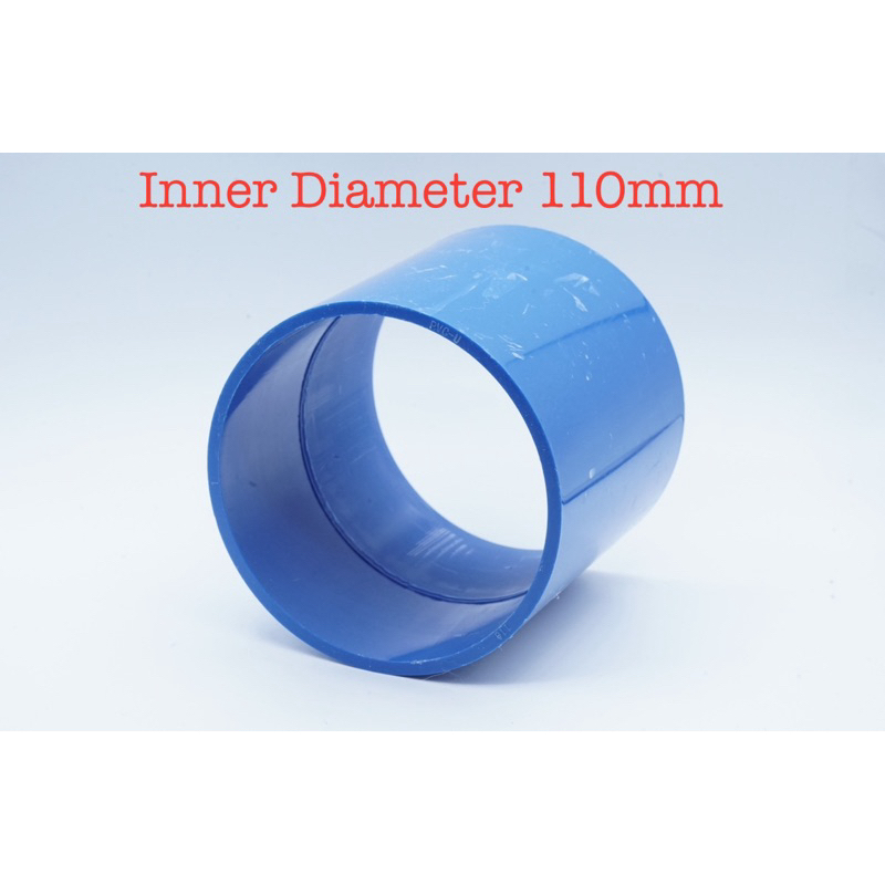 Blue Fitting Sock Sok Lurus Inner Diameter 110mm 110 mm for Pipa PVC Hidroponik Konektor Straight So