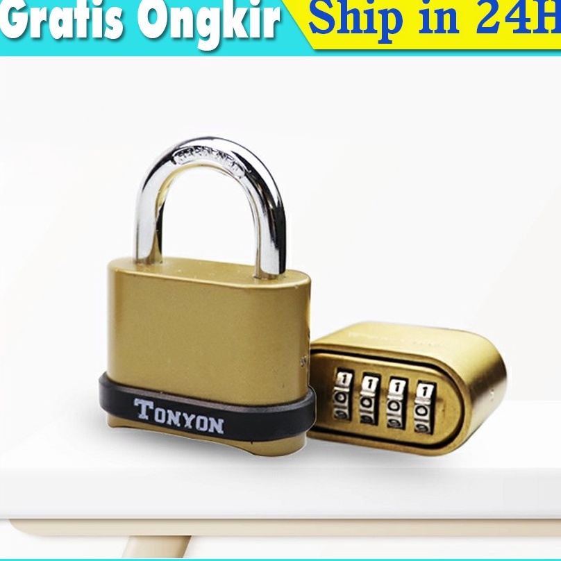 KODE Q86O Gembok Pengaman Kode Gembok Kombinasi 4 Digit Angka Anti Air Untuk Pintu Garasi
