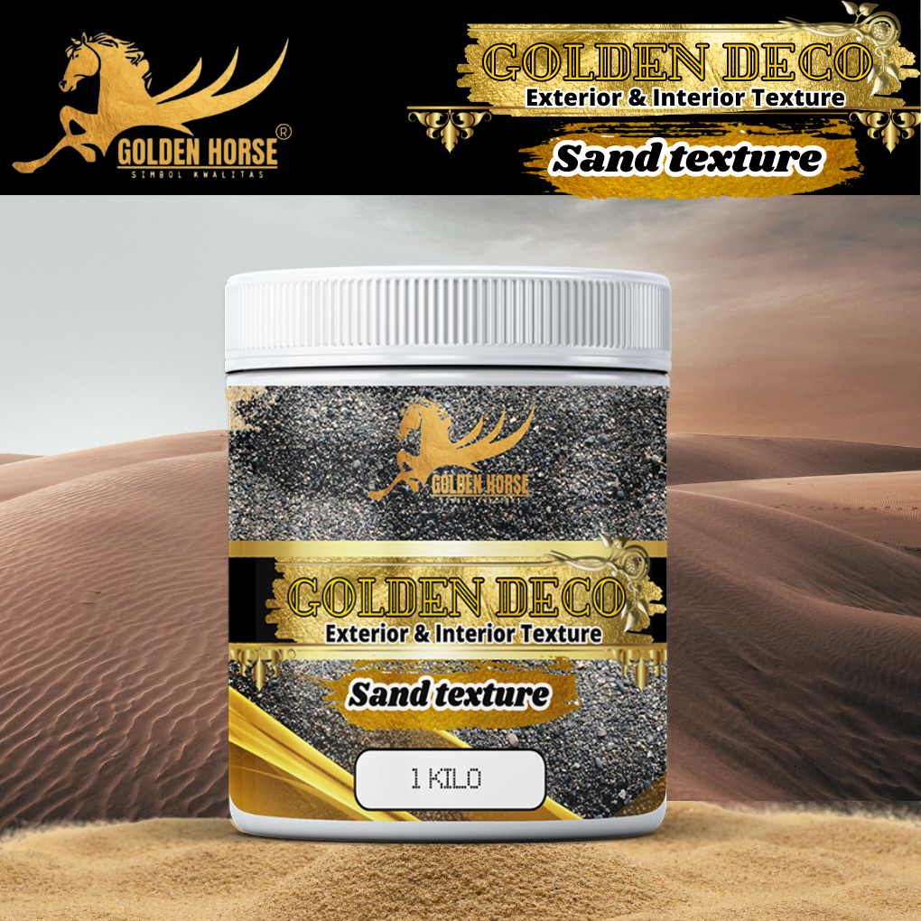 Cat Dinding Sand Texture Golden Deco 1 Kg - Golden Horse