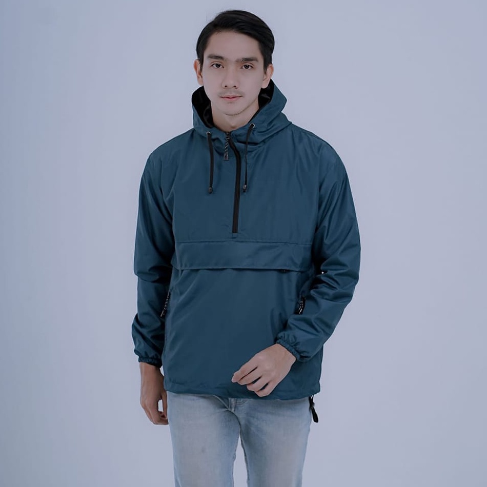 KODE X8U8 Jaket Cougle Polos Elzano  Jaket Parasut Pria dan Wanita