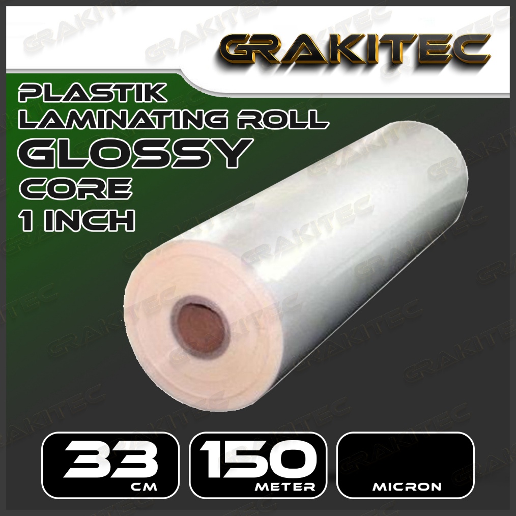 

Plastik Laminating Panas Roll 33 cm x 15 m x 21 3 mic Glossy Doff Low Temperature untuk mesin Laminating laminasi panas roll x O6X4