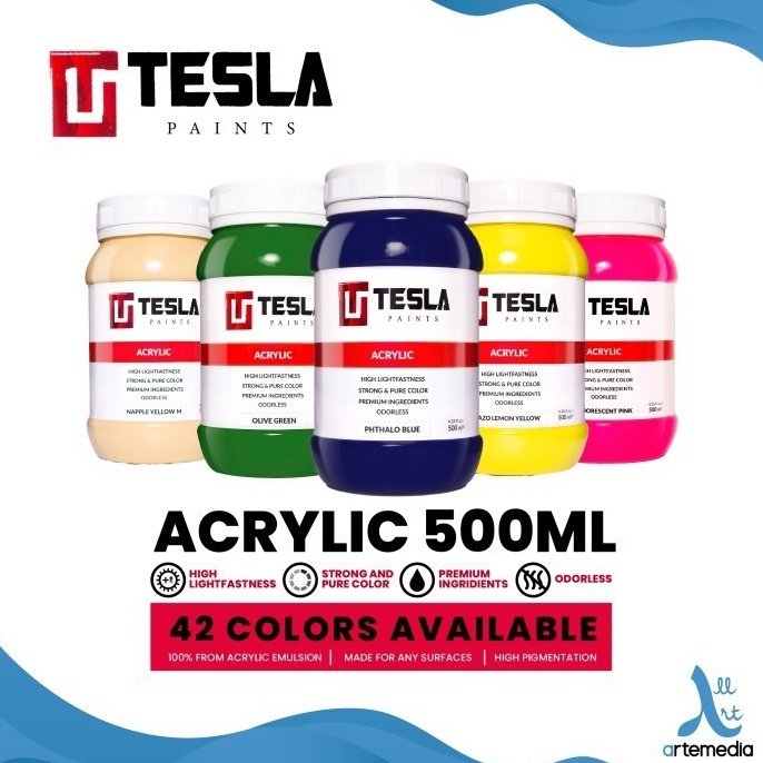 

Tesla Acrylic Paint Color 5ml Cat Akrilik Cat Mural a G7J4