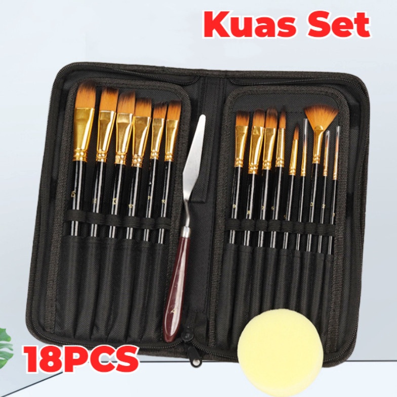 

KODE P95H LOOOOPY Art Brush Set Kuas Lukis BRS12 SET Kuas Alat Lukis Set Lengkap Mixing