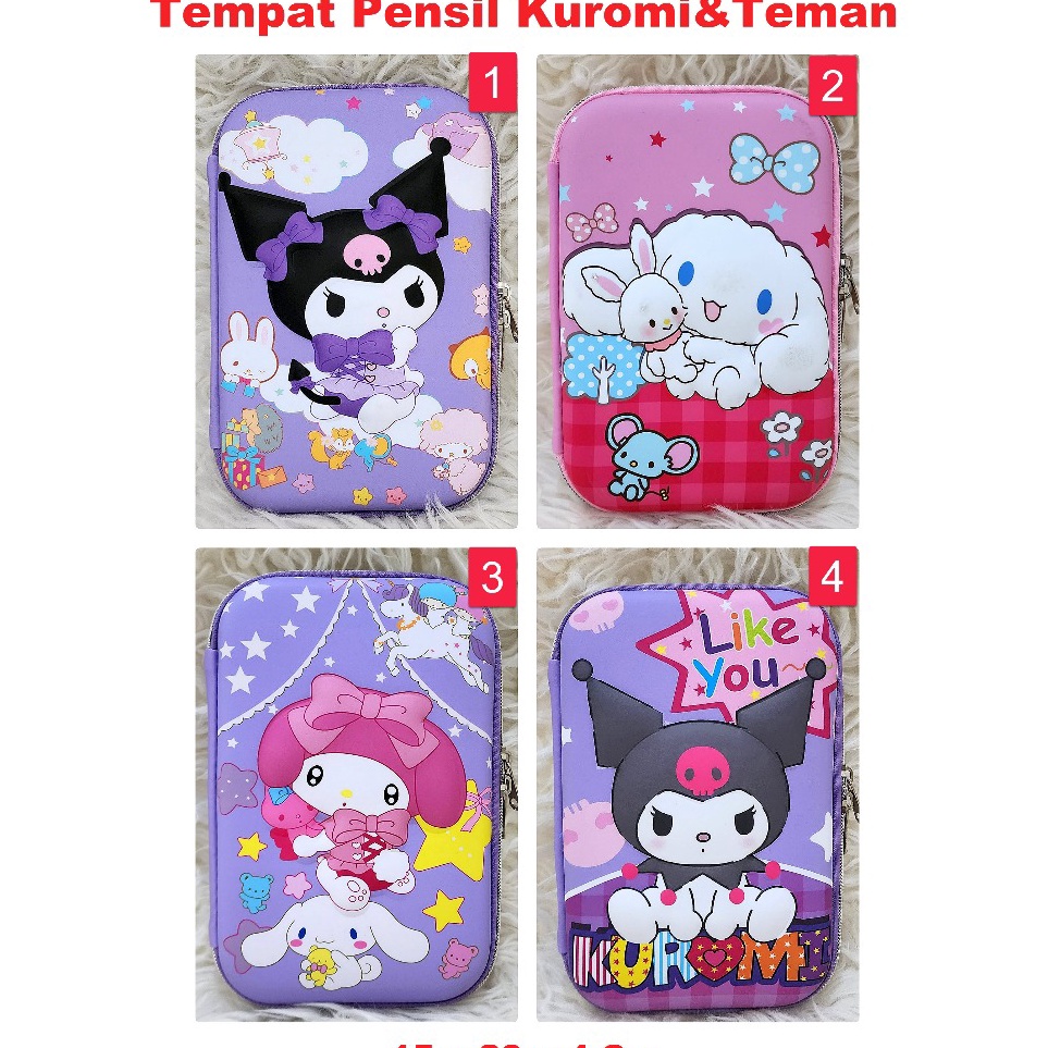 

KODE H96N Tempat Pensil Anak Hardcase Boxes kotak Pencil Case Kuromi Melody dll