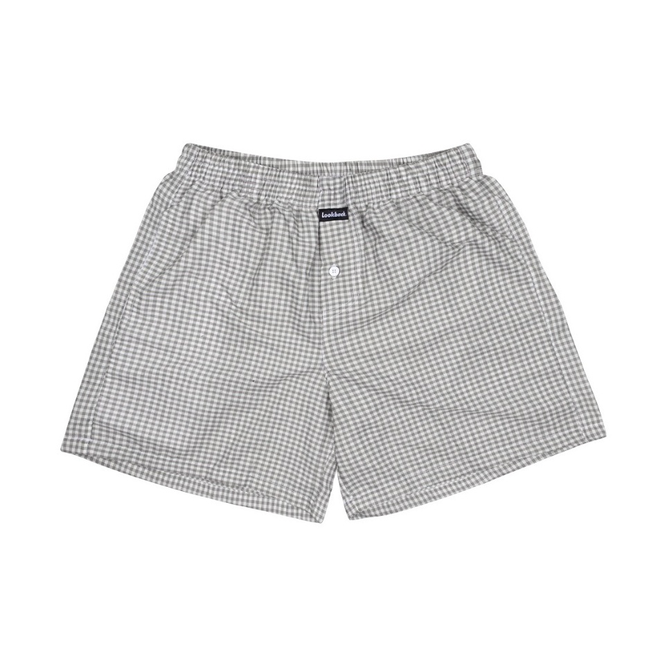 KODE H67X LOOKBACK Celana kotak 2 Pria Wanita Celana Pendek Model Kancing Saku