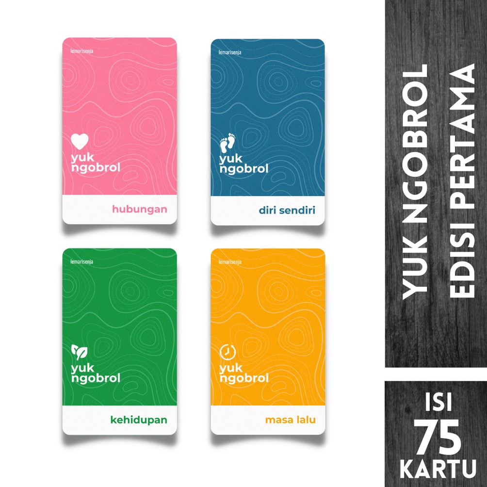 KODE R69Y Lemari Senja  Kartu Permainan  Yuk Ngobrol edisi pertama ISI 75 KARTU  kartu deep talk car