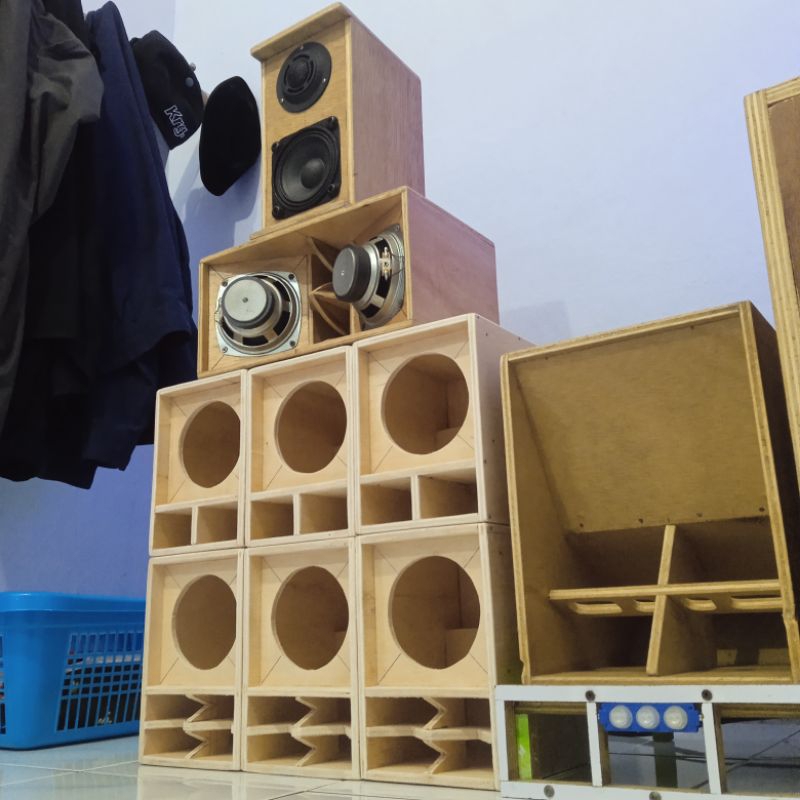 BOX SUBWOOFER CBS NOGOSARI 4INCH TRIPLEK 9-10MM. BOX MINIATUR SOUND SYSTEM.