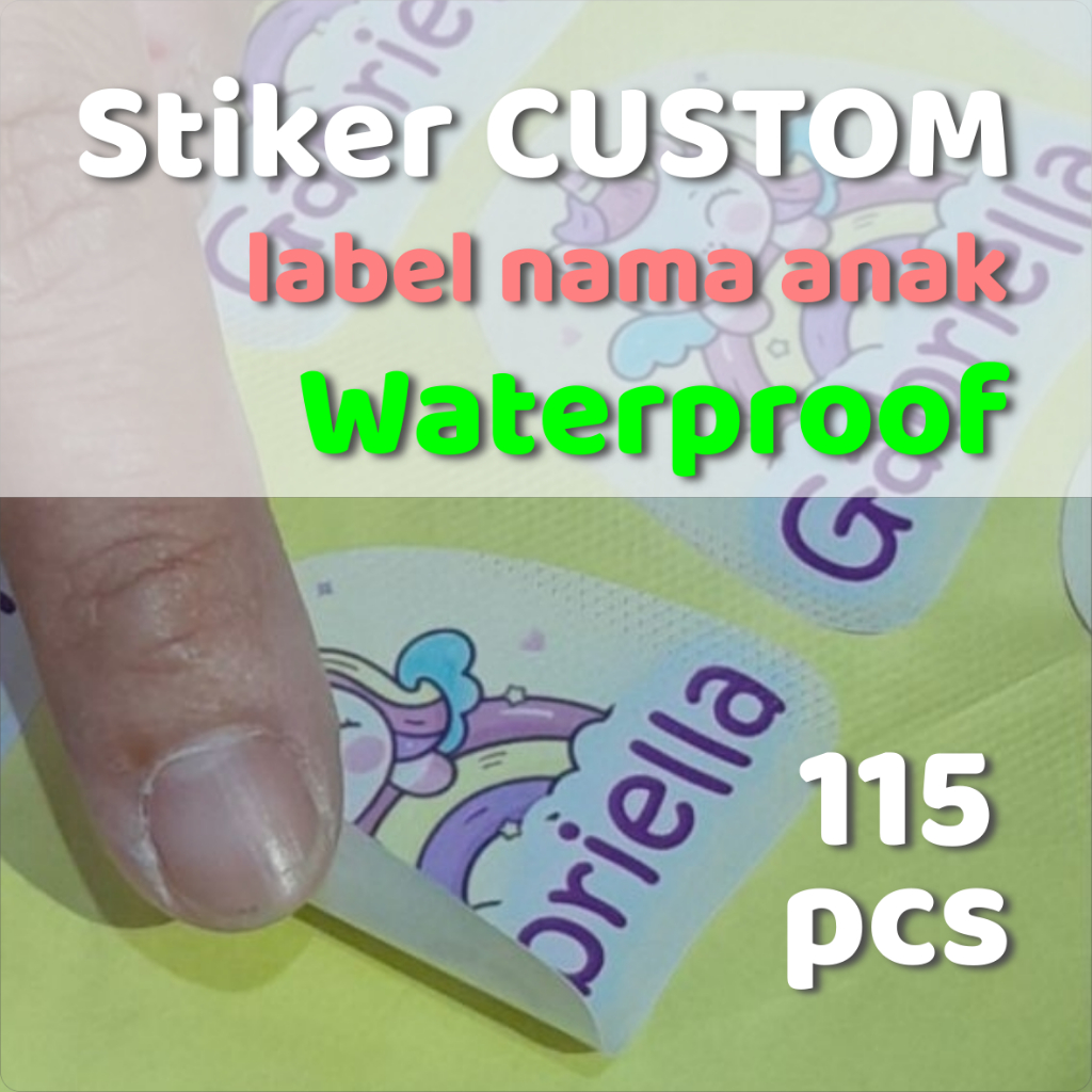

Sticker label nama waterproof / stiker