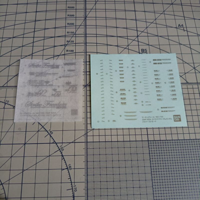 BANDAI MG 1/100 STRIKE FREEDOM GUNDAM FULL BURST MODE PART DRY & STIKER STICKER DECAL