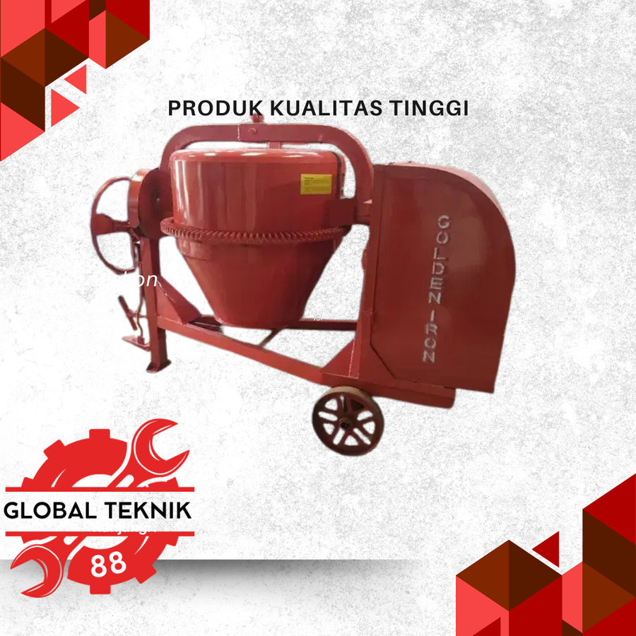 Mesin Molen Golden Iron 50KG Concrete Mixer GI50 Pengaduk Semen Cor - Tanpa Diesel