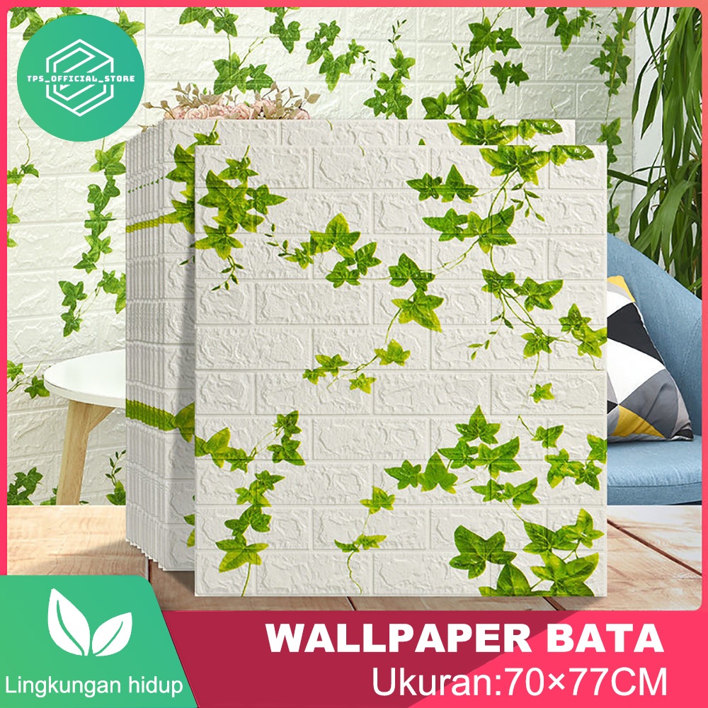 Wallpaper Dinding 3D Foam Kamar(70*77CM) Wallfoam Tidur Aesthetic Ruang Plafon Tamu Batu Bata Dekora