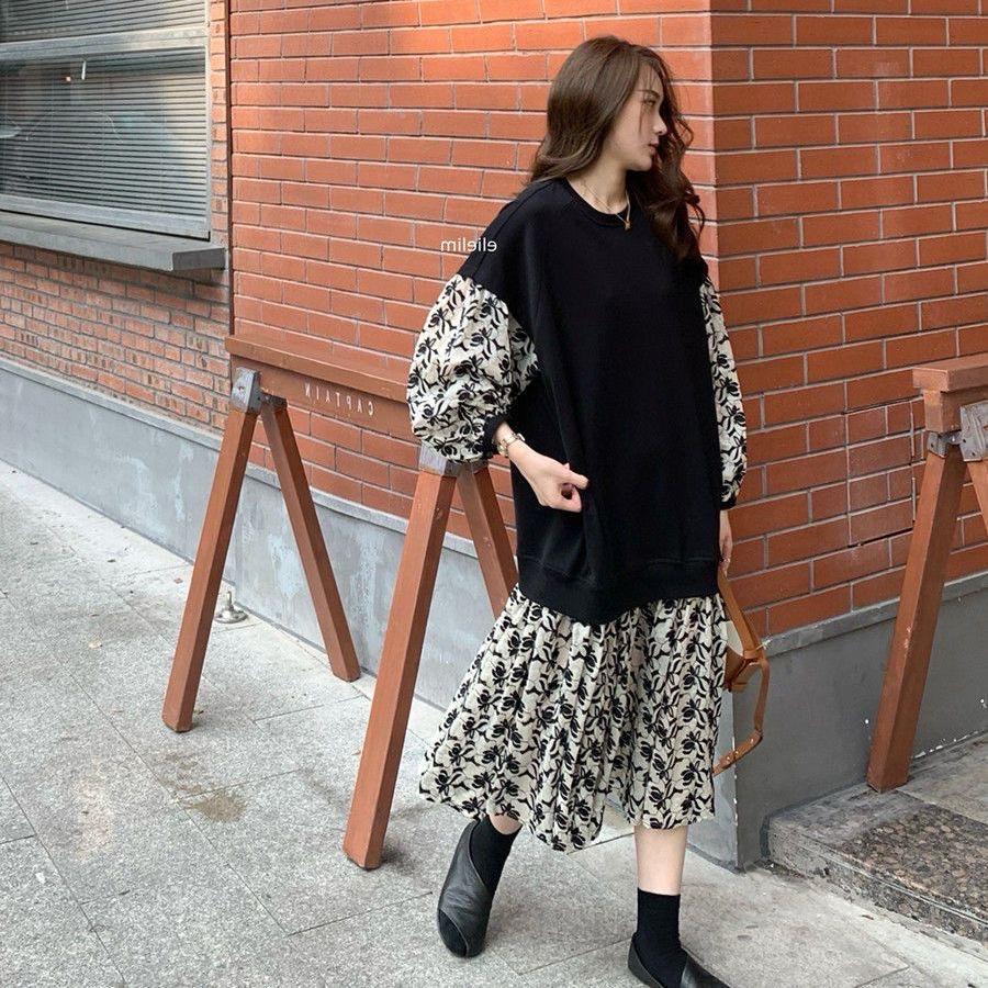 MARTHA Premium Korean Style Brocade Vintage Midi Dress Oversize